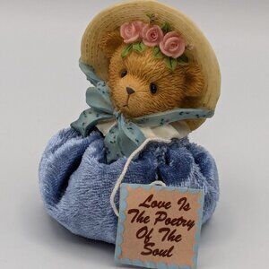 Cherished Teddies Blue Spring Bonnet Figurine (873403) 2001